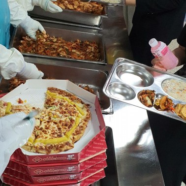 인천 00 고등학교 출장피자급식 제공